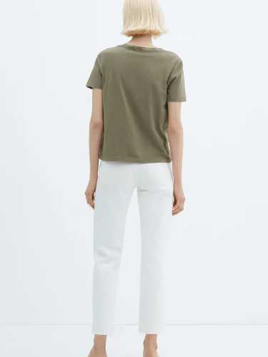 V-neck cotton T-shirt